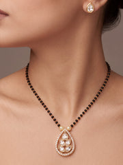Kanak White Teardrop Stone Mangalsutra