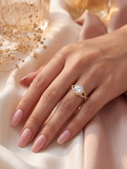 Diamond Glow Heart Halo Ring