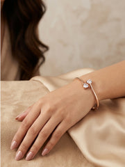 Opal Rose Gold Open Cuff