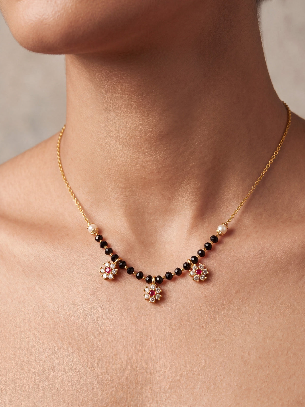 Gauri Floral Pearl Mangalsutra