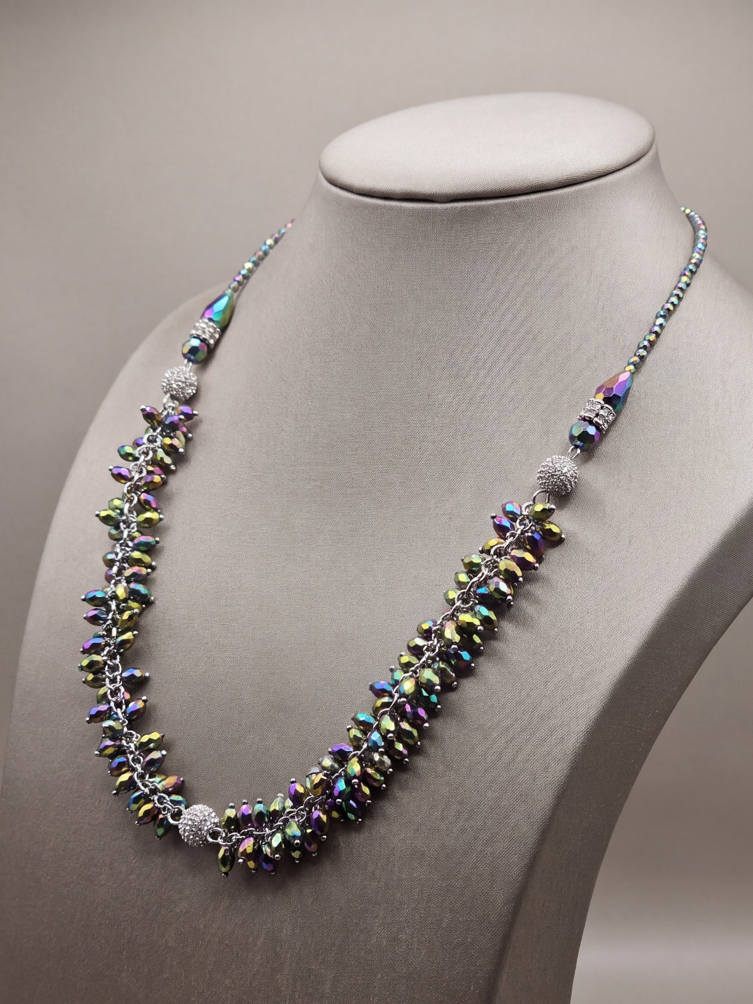 Purple & Blue Multi-Style Beaded Necklace Set