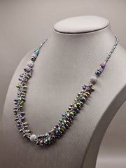 Purple & Blue Multi-Style Beaded Necklace Set
