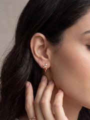 Leaf Bali Minimal Hoop Earrings