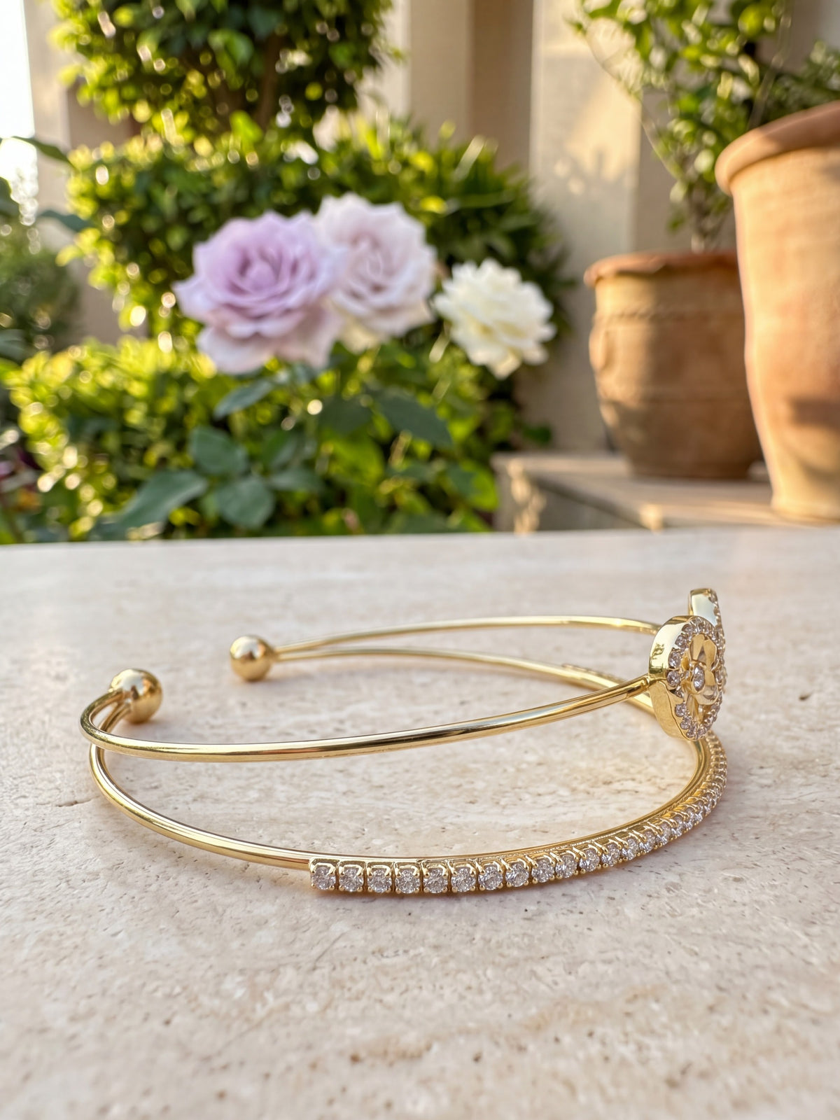 Infinity Love Gold Cuff