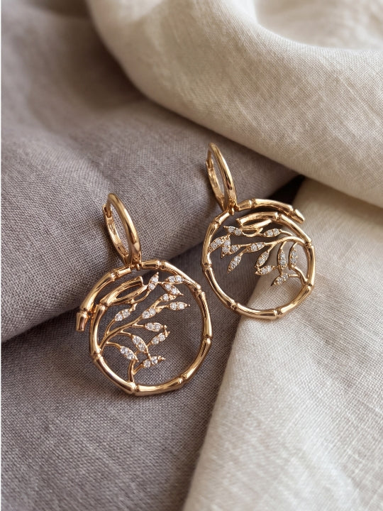 Pure Light Floral Drop Earrings