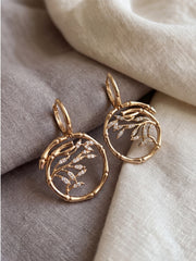 Pure Light Floral Drop Earrings