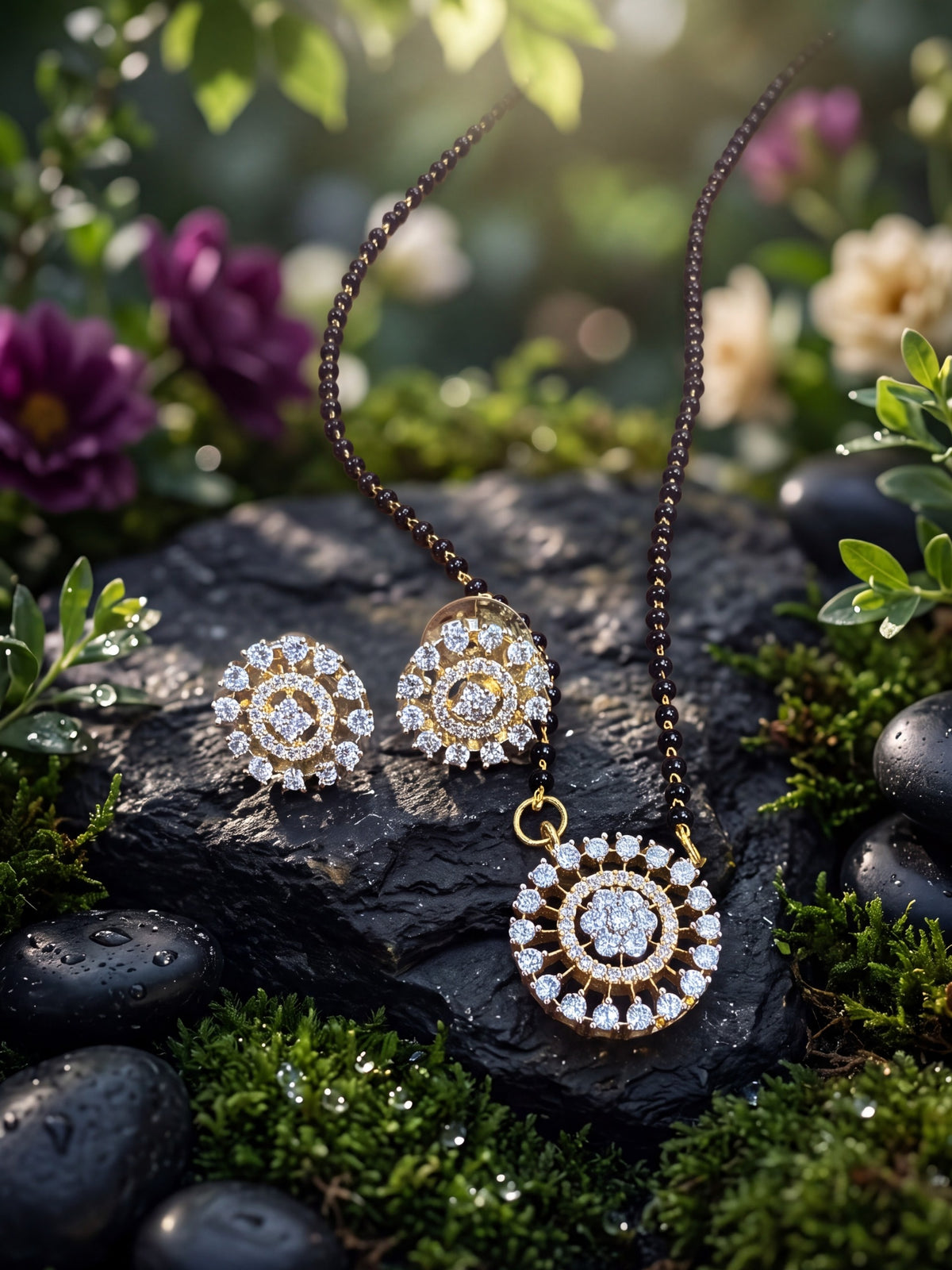 Meher Floral Mandala Mangalsutra Set
