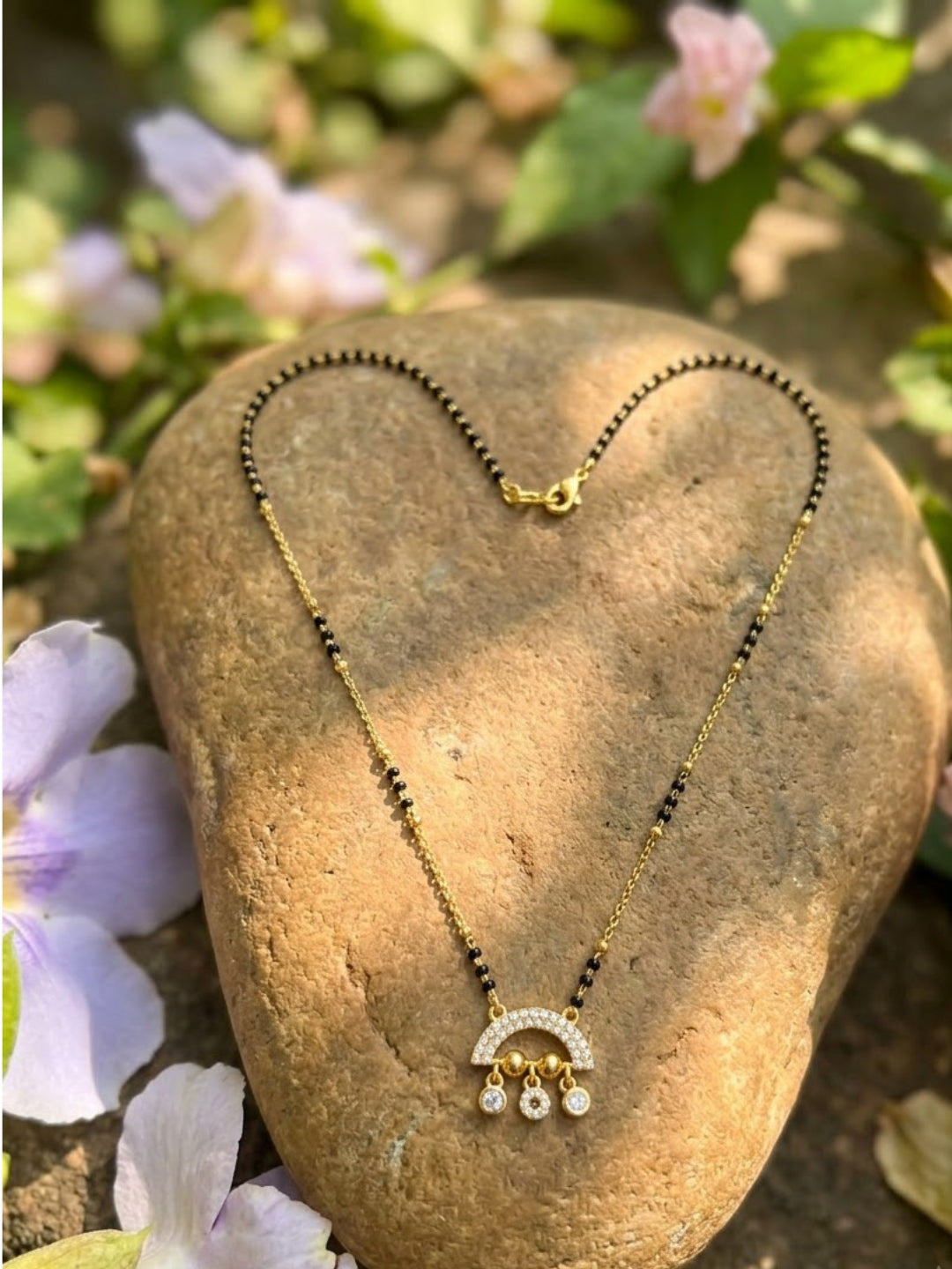 Sathiya Half-Moon Stone Mangalsutra