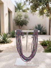 Purple Crystal Multi-Strand Magnetic Necklace