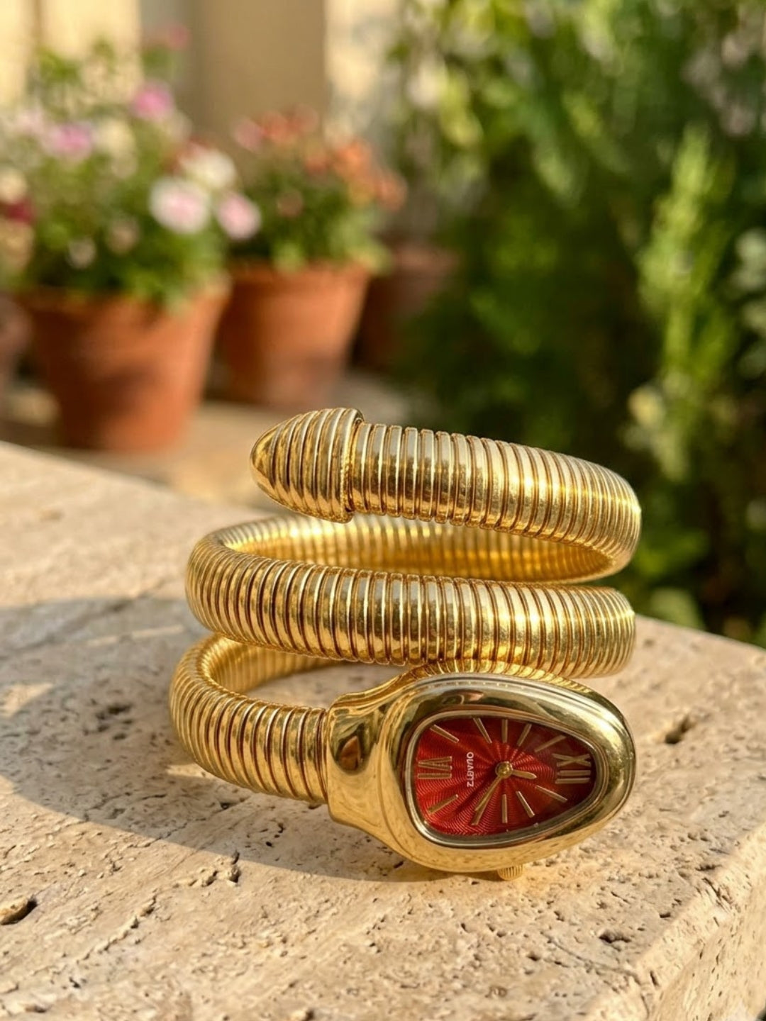 Serpentine Rose Gold Luxe Watch