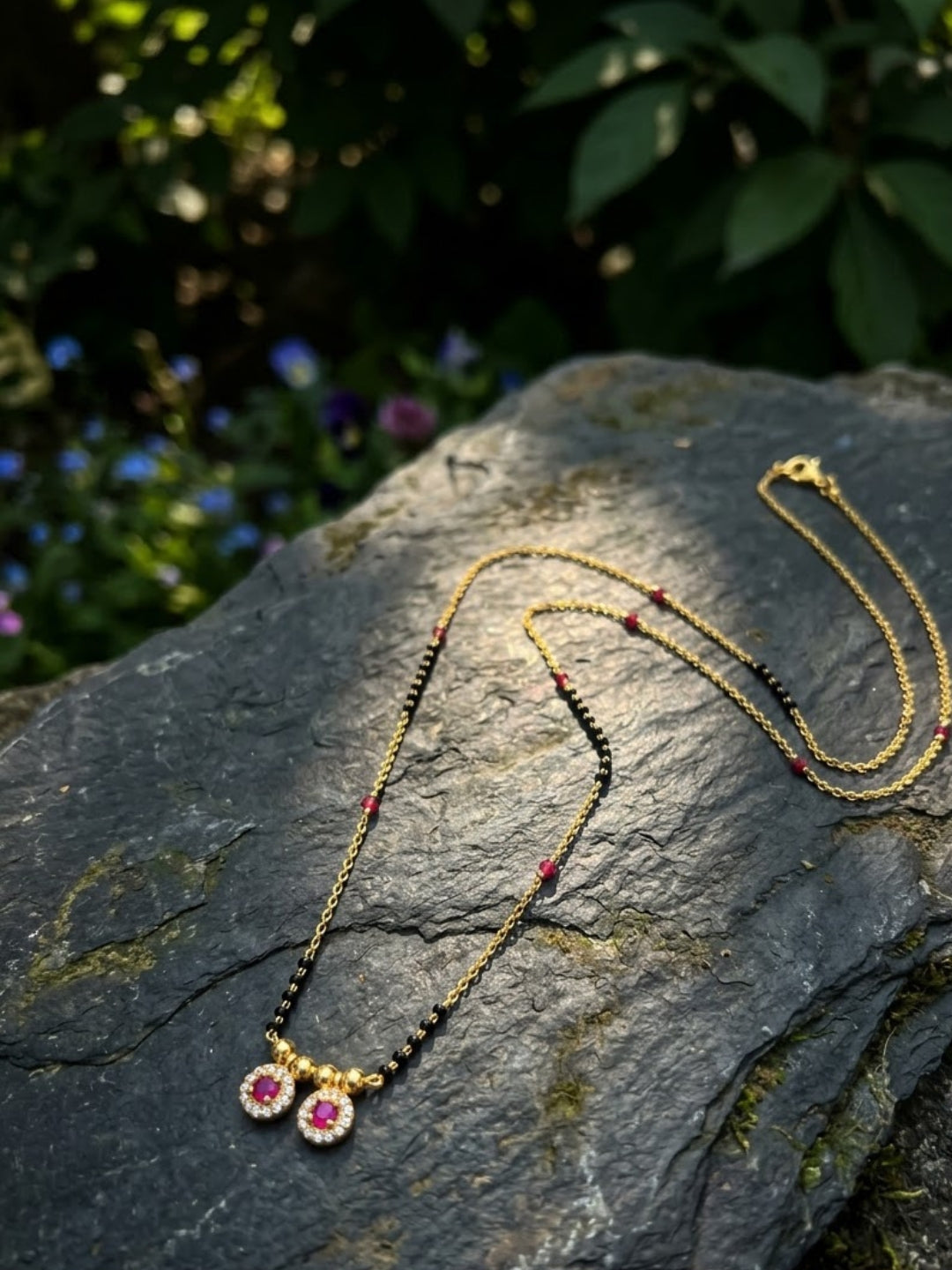 Lakshimi Double Circle Pendant Mangalsutra