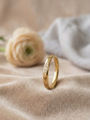 Pure Line Minimal Diamond Ring
