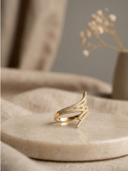 Power Shine Criss-Cross Statement Ring