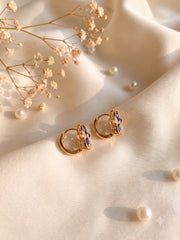 Lily Blue Butterfly Stud Earrings