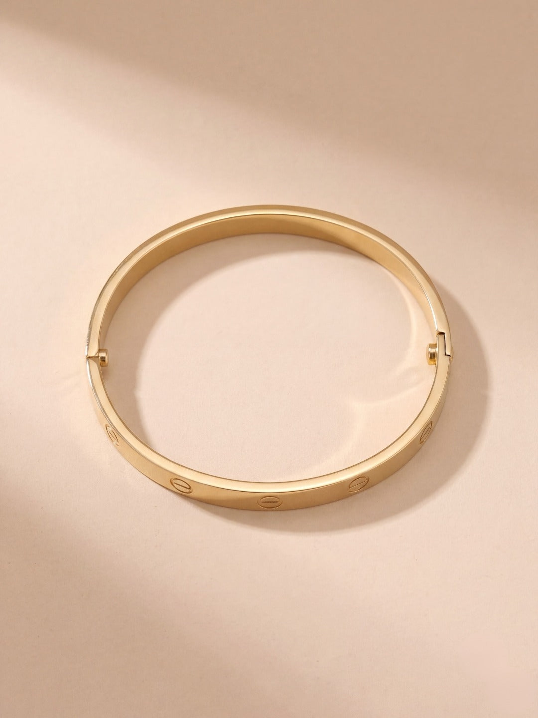 Moonlight Gold-Plated Kada Bracelet