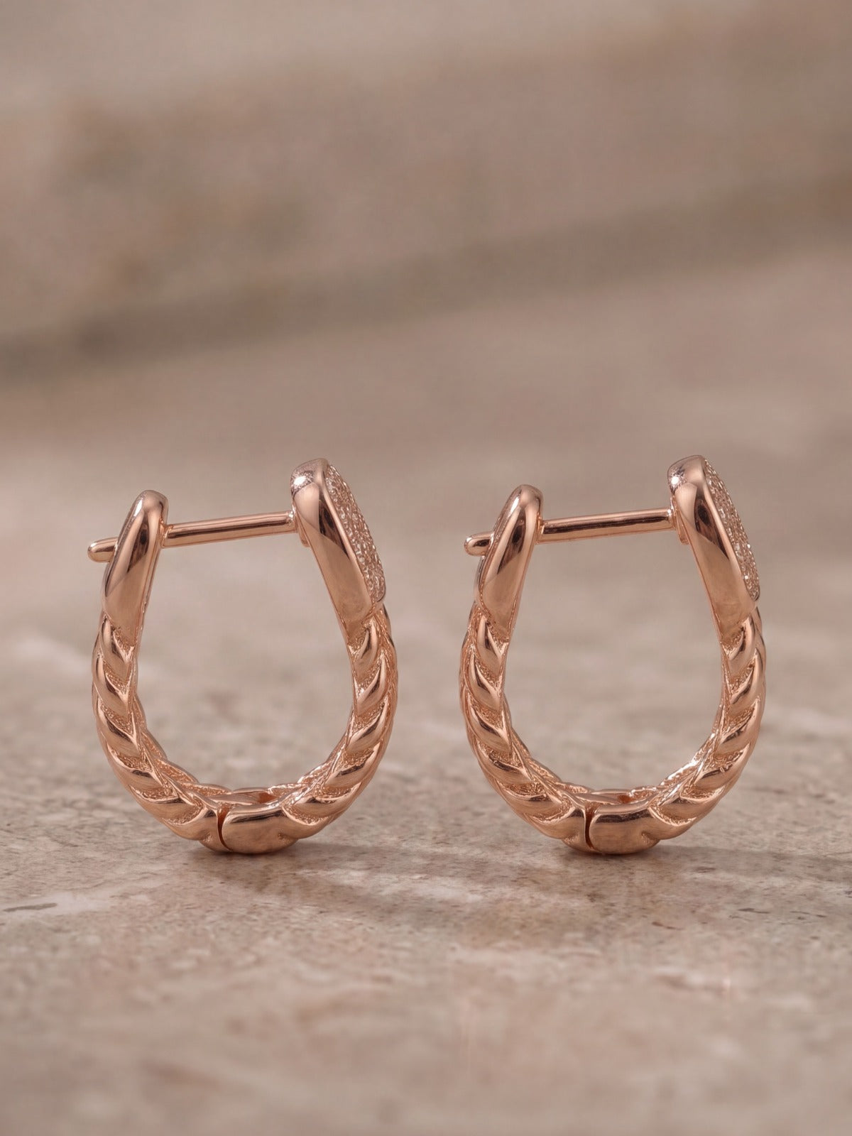 Bold White Bali Twist Hoop Earrings
