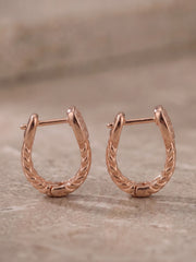 Bold White Bali Twist Hoop Earrings
