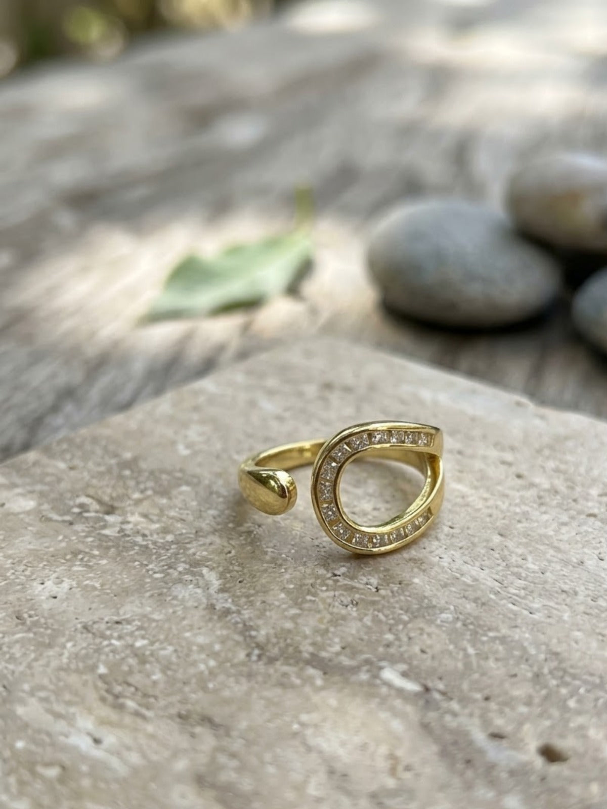Grace Teardrop Open Wrap Ring