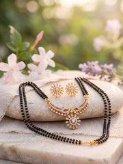 Chandni Floral Kundan Mangalsutra Set