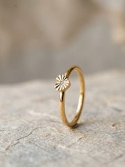 Heart Bliss Floral Crystal Ring