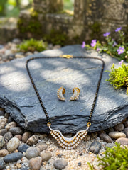 Mohini Crescent Stone Mangalsutra Set