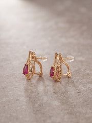 Whisper Bali Pink Teardrop Stud Earrings
