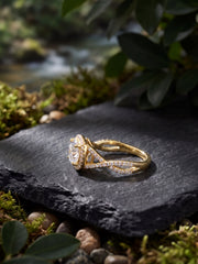 Diamond Glow Heart Halo Ring