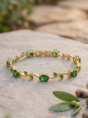 Tulip Love Emerald Bracelet