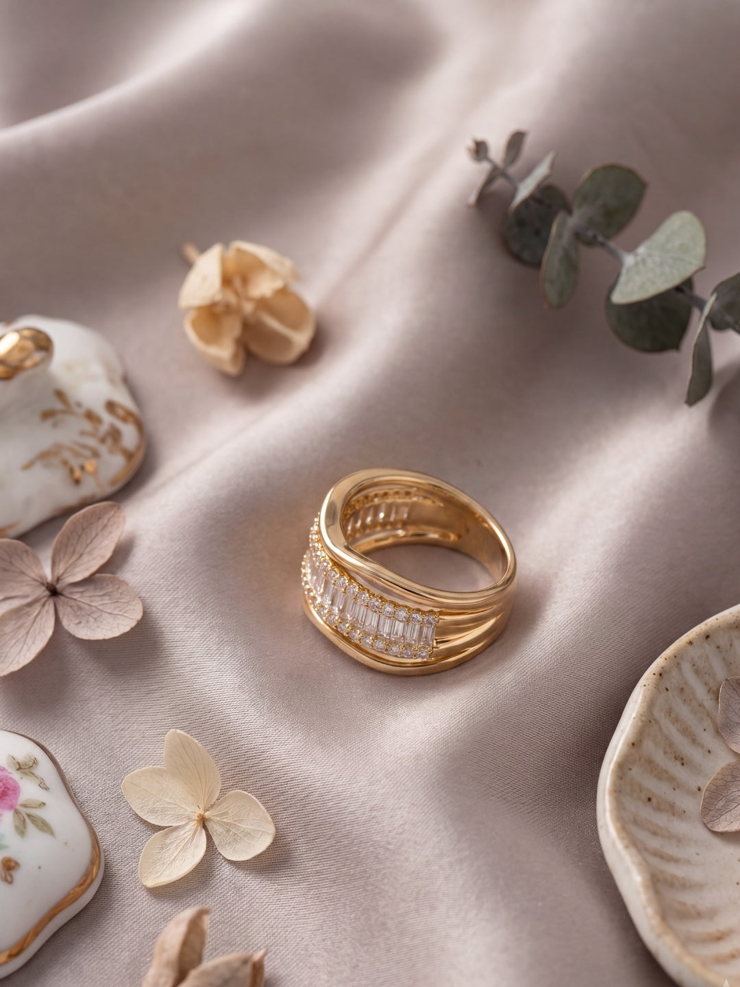 Heavy Royal Baguette Statement Ring