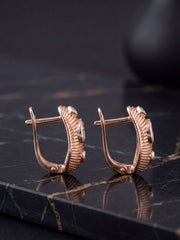 Elysia Bali Oval Crystal Stud Earrings