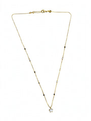 Golden Solitaire Charm Mangalsutra