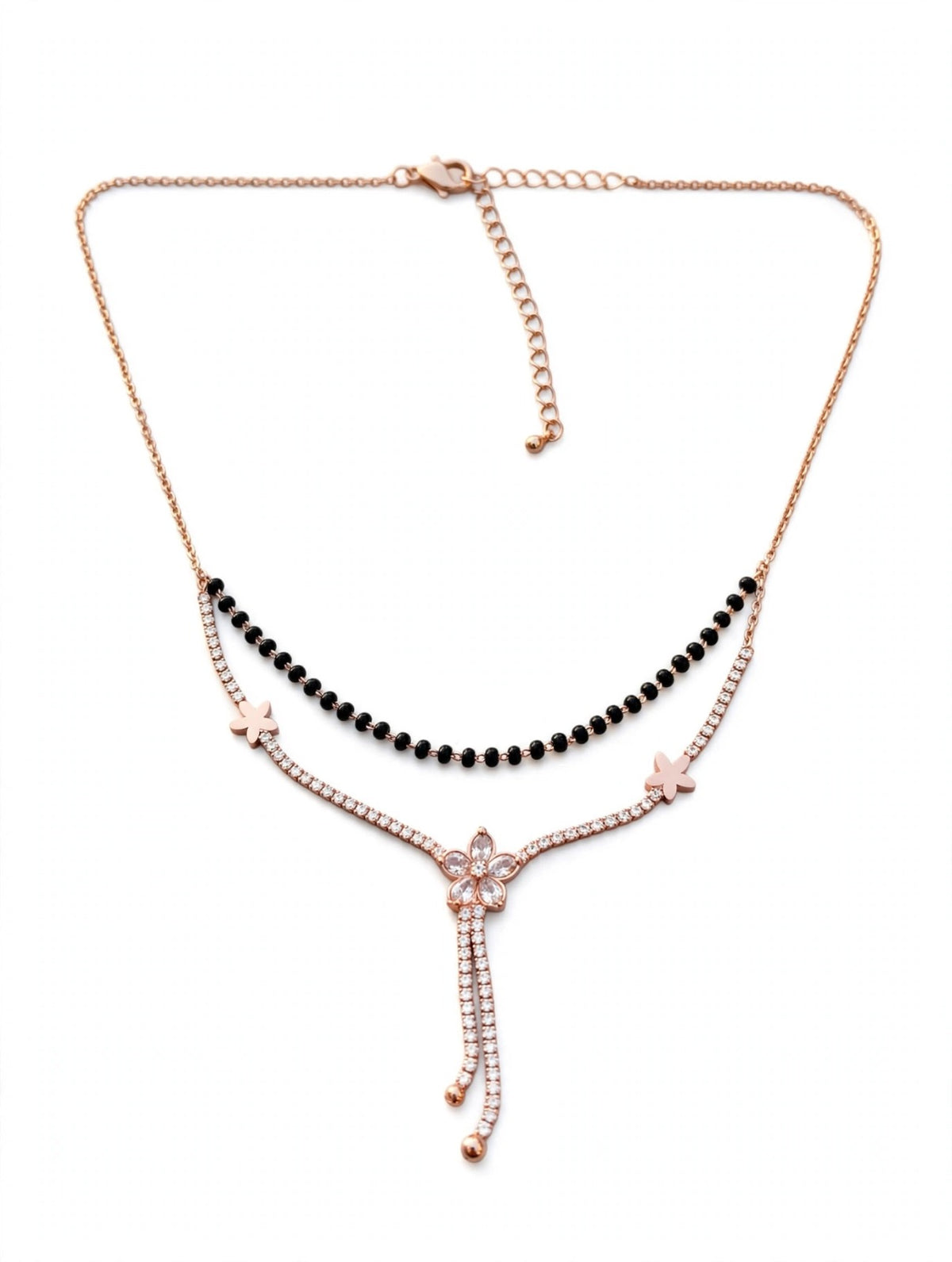 Rose Floral Layered Stone Mangalsutra